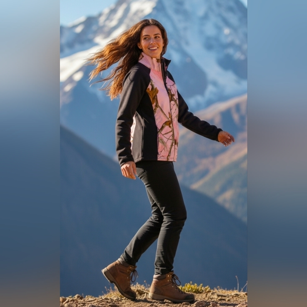 Gander Mountain Guide Series Jacket Women's Small Pink & Black Realtree Outdoor